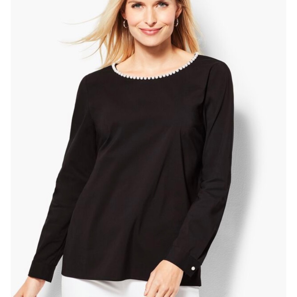 Talbots Pearl Poplin Top
